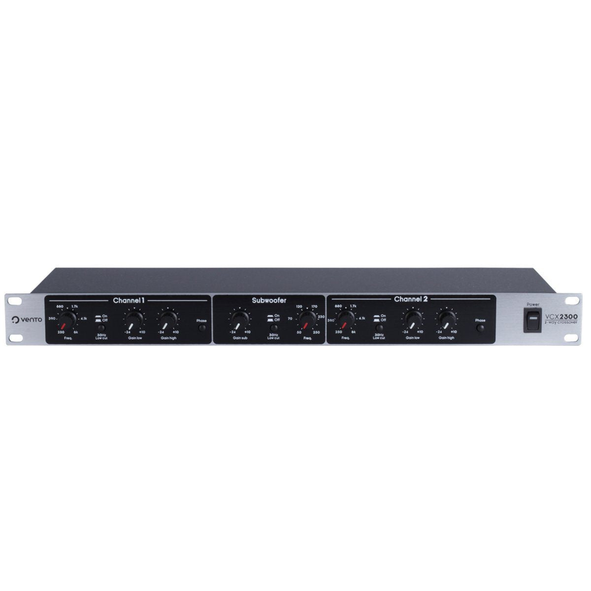 Vento VCX2300 – Crossover Estéreo De 2 Vías Con Salida Dedicada Para Subwoofer