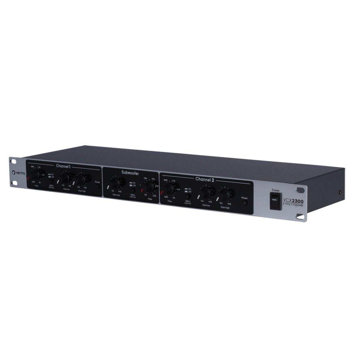 Vento VCX2300 – Crossover Estéreo De 2 Vías Con Salida Dedicada Para Subwoofer