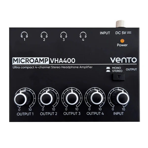 Vento VHA400 – Amplificador De Audífonos De 4 Canales Con Control Individual