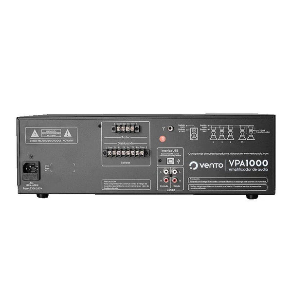 Amplificador de Línea de 1000w por 6 zonas Vento VPA1000