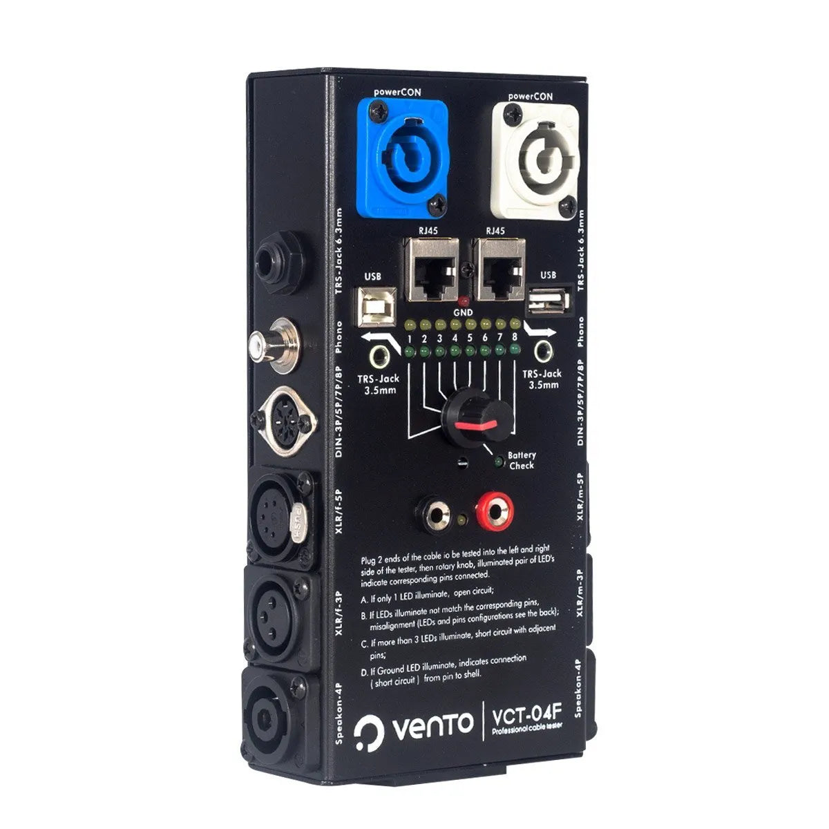 Vento VCT-04F – Probador De Cables Multiconector Con Indicadores LED