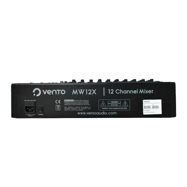 Mezclador de Audio pasivo de 12 Canales con Efectos Vento MW12X