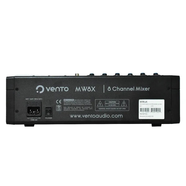 Mezclador de Audio Pasivo 8 Canales con Efectos Vento MW8X