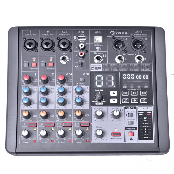Mezclador de audio Pasivo 8 Canales con Interface y Efectos Vento M8X