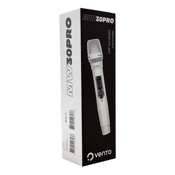 Vento MW30PRO – Micrófono Inalámbrico De Mano Profesional Blanco Con Cápsula De Gran Tamaño Para Iglesias Y Escenarios En Vivo