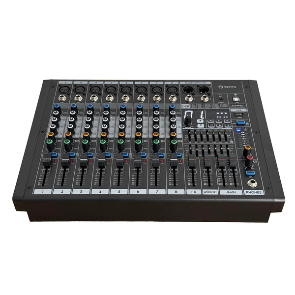 Vento P-MW8X – Consola Mixer Activa De 8 Canales Con Efectos Digitales