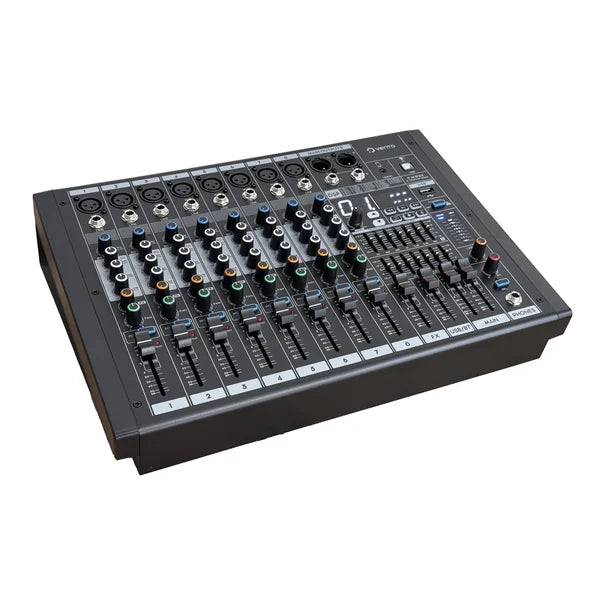Vento P-MW8X – Consola Mixer Activa De 8 Canales Con Efectos Digitales