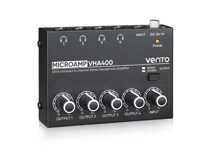 Vento VHA400 – Amplificador De Audífonos De 4 Canales Con Control Individual