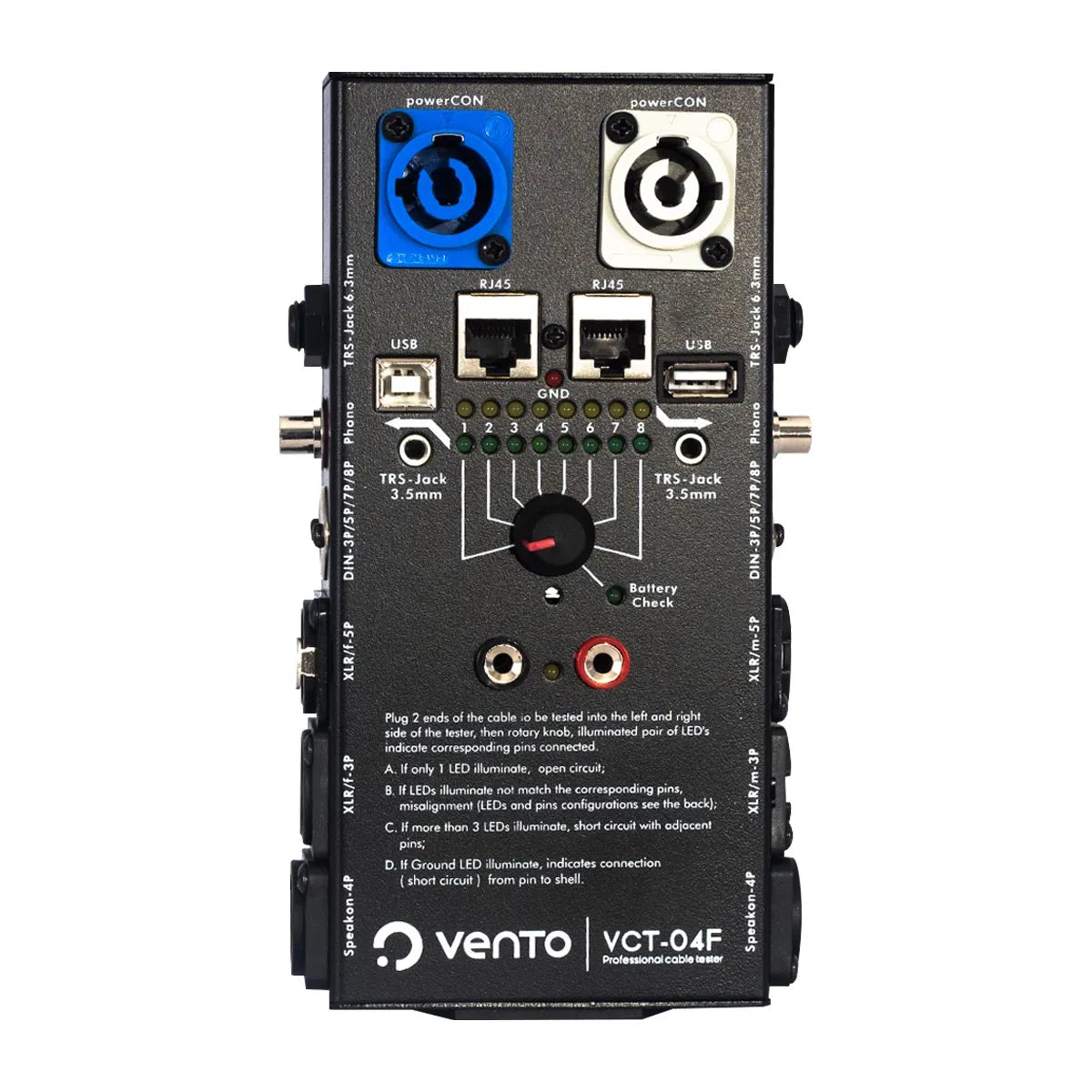 Probador de Cables de Audio Vento VCT-04F
